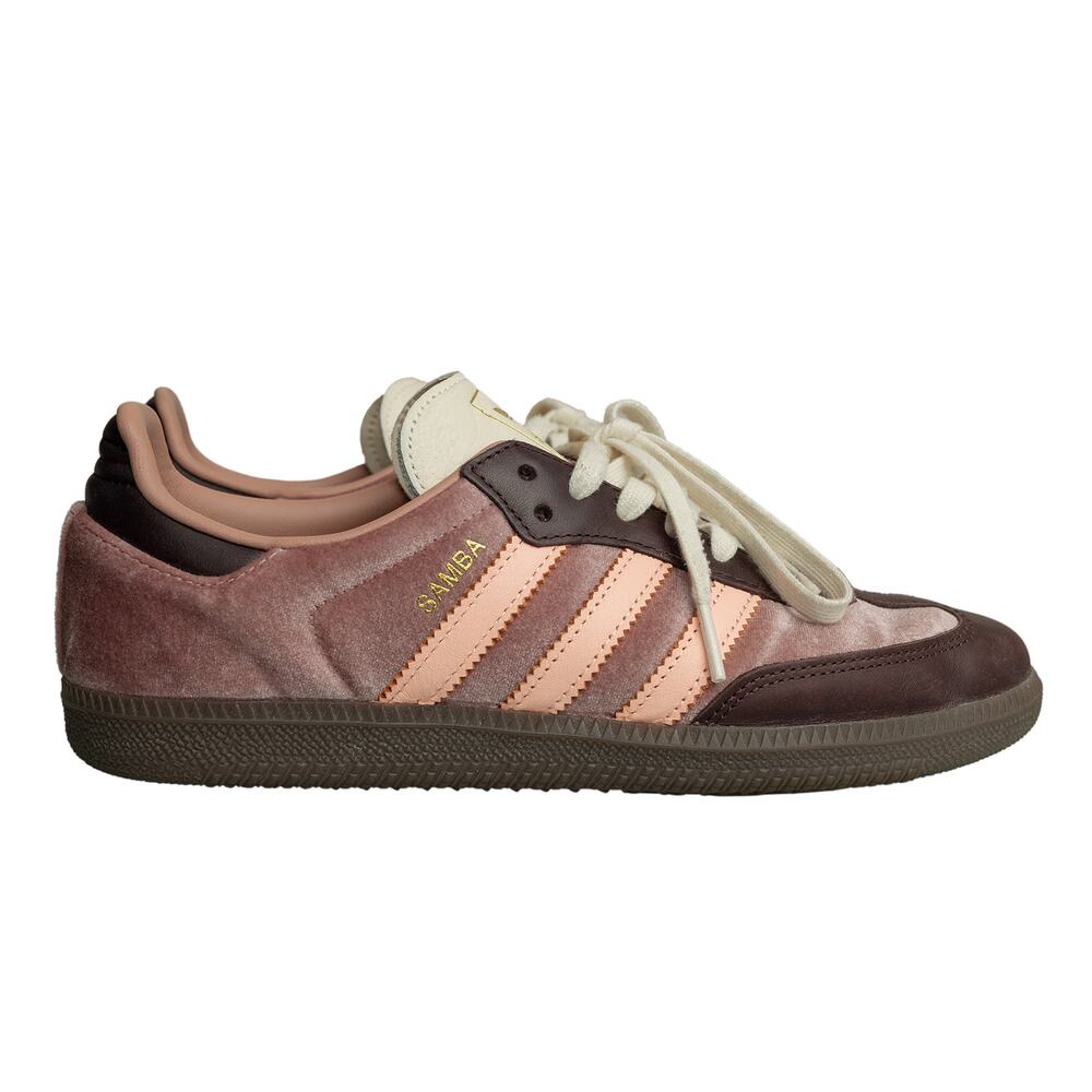 Velvet Suede Leather Samba OG Adidas Sneakers Warm Clay Pink Brown - Size 8 -New